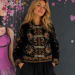Chaqueta in velluto ricamata