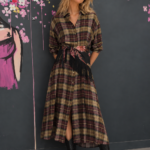 Abito chemisier tartan