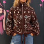 Cardigan mit Bandana-Muster