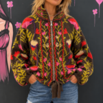 Cardigan fantasia floreale