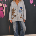 Cardigan à motif cartoon