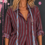 Burgundy Stripe Shirt