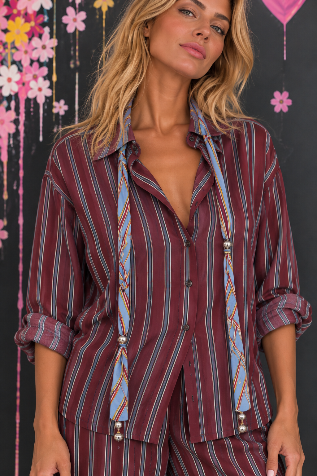 Completo riga burgundy camicia Camicia Riga Burgundy - immagine 1