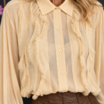 Camisa de Chifón con Volantes