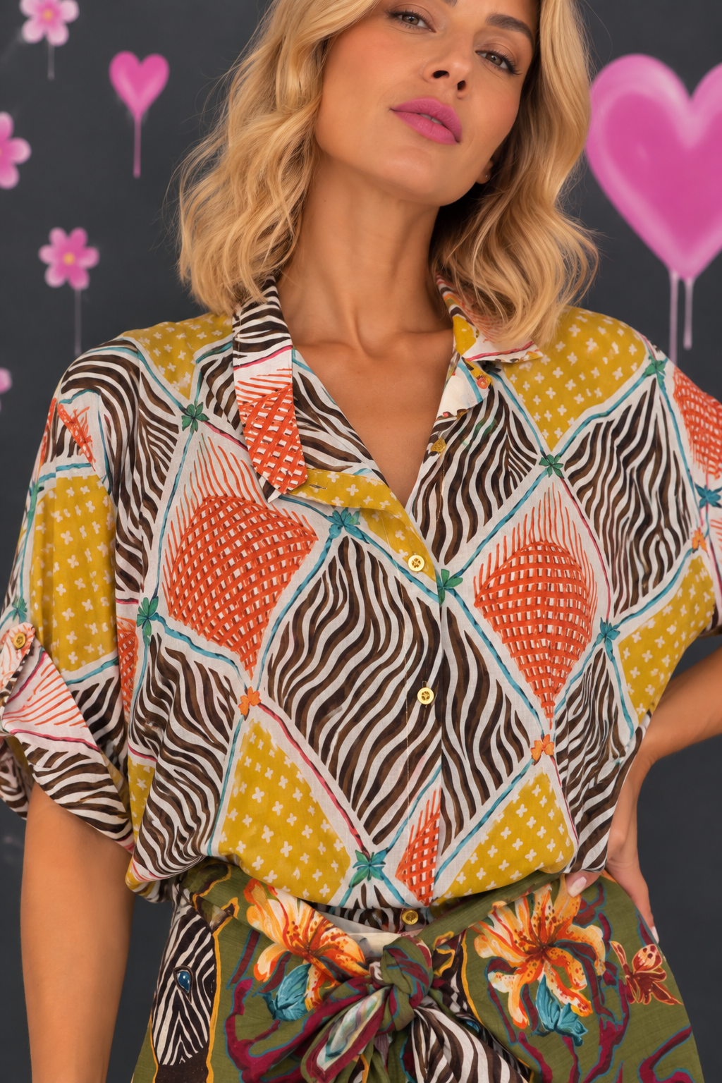 Completo zebra camicia Camicia zebra patchwork - immagine 1