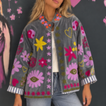 Embroidered velvet jacket