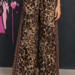 Pantalon palazzo animalier