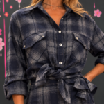 Camicia tartan blu