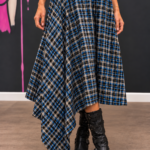 Gonna tartan asimmetrica