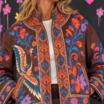Printed bomber jacket