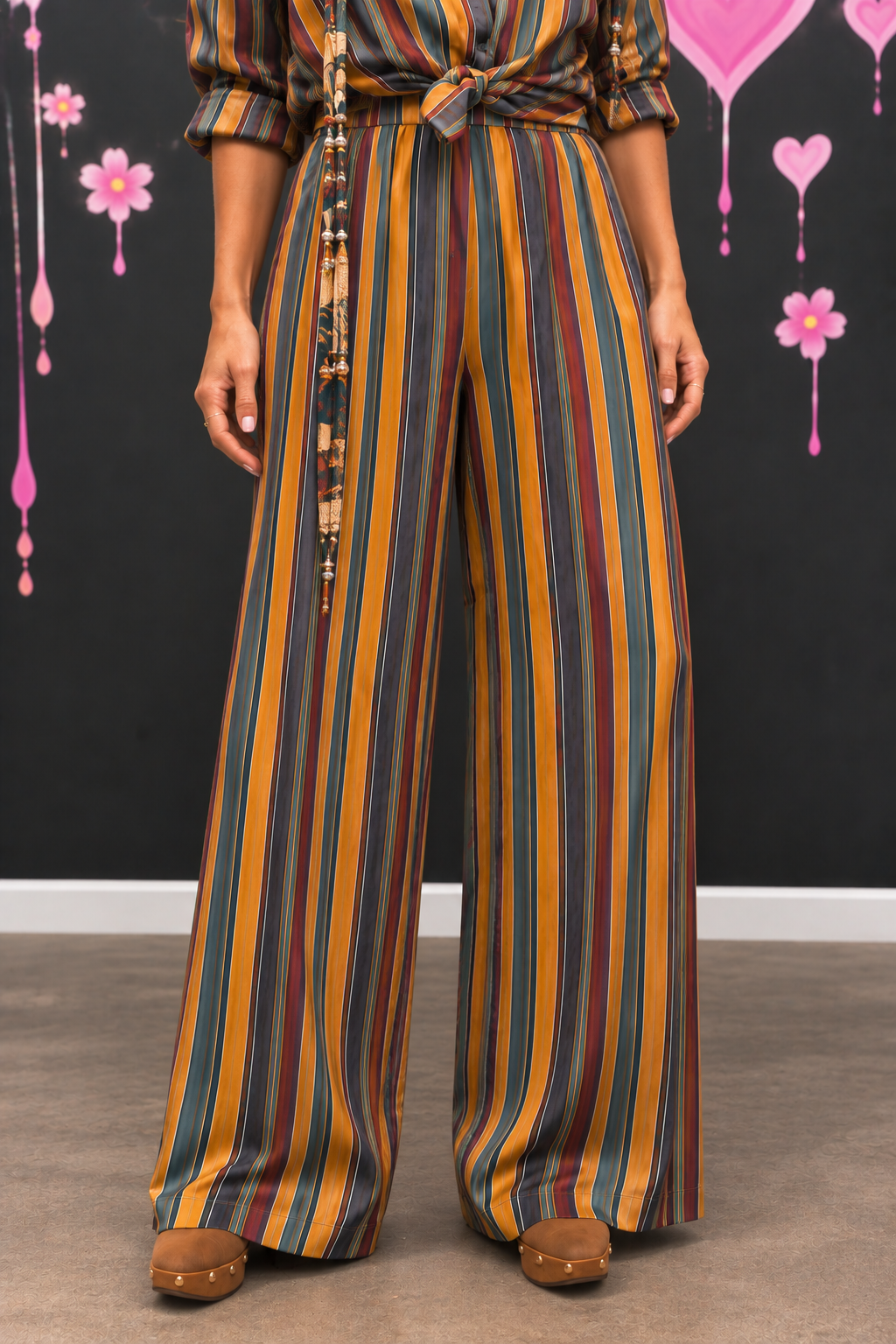 completo righe giallo:verde pantalone Pantalon Savannah Stripe – Image 1