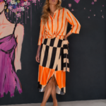 Skirt midi geometrica