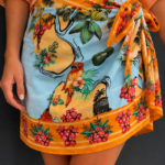 Mini gonna pareo tropicale