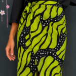 Falda portafoglio nera/lime