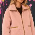 Zip-up teddy jacket