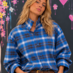 Camicia a quadri blu