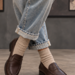 Mocassins en cuir marron foncé