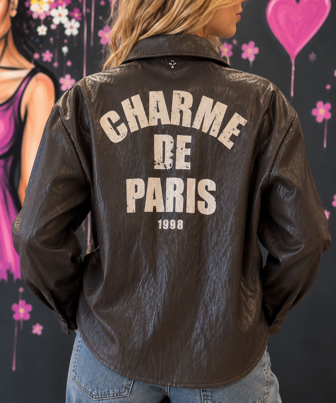 Charme de Paris_ Giacca in Pelle Kunstlederjacke „Charme de Paris“ – Bild 1