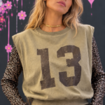 Maglia “13” con maniche glitter