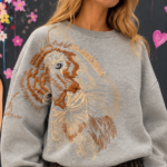 Embroidered tiger sweatshirt