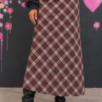 Long tartan skirt
