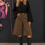 Bermudashorts mit Tigermuster