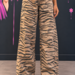 Janis Jeans mit Animal-Print