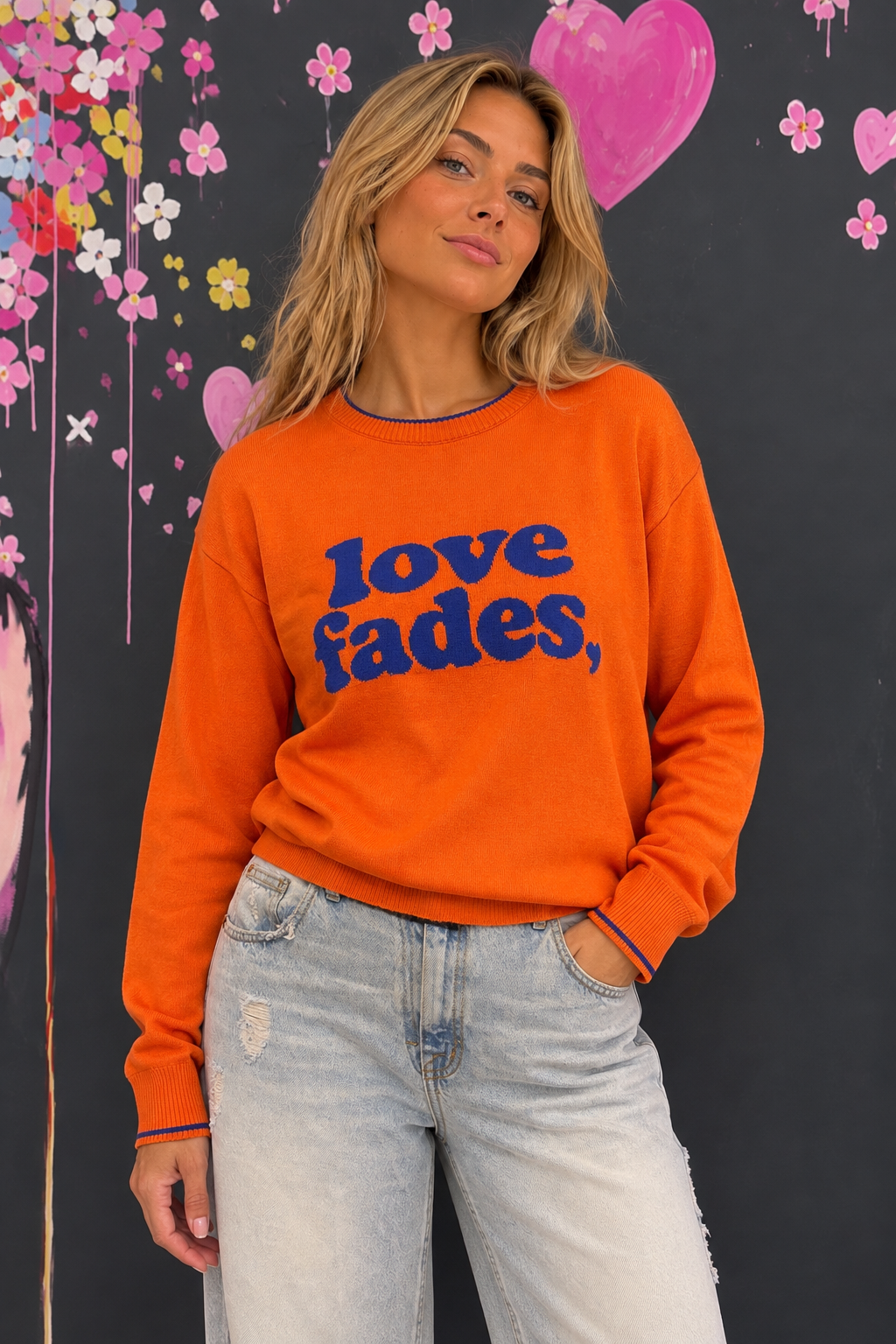 Vibrant Love Fades Mural Portrait Pullover "Love Fades" – Bild 1