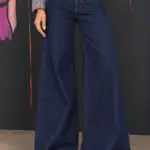 High-waisted extra-wide-leg jeans