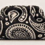 Borsa morbida fantasia Paisley nera e panna